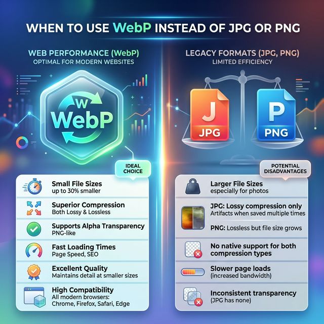 When to Use WebP Instead of JPG or PNG
